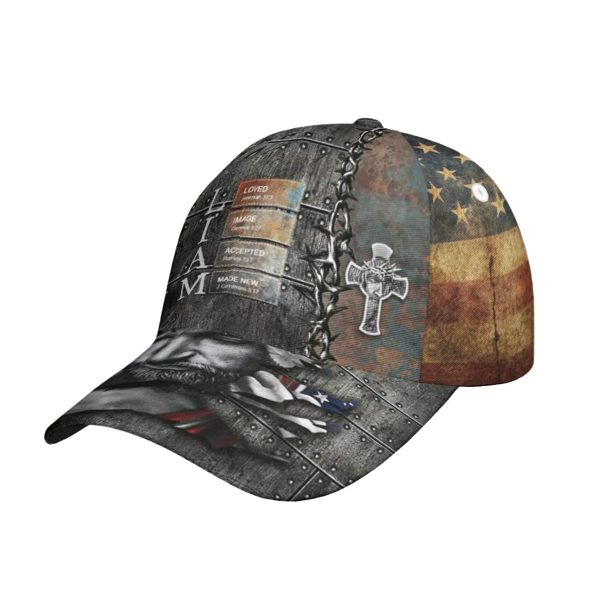 Uncover the sacred meaning of your name – Man Of GOD – Personalized Christian Cap with Name & Bible Verses CAB01150725