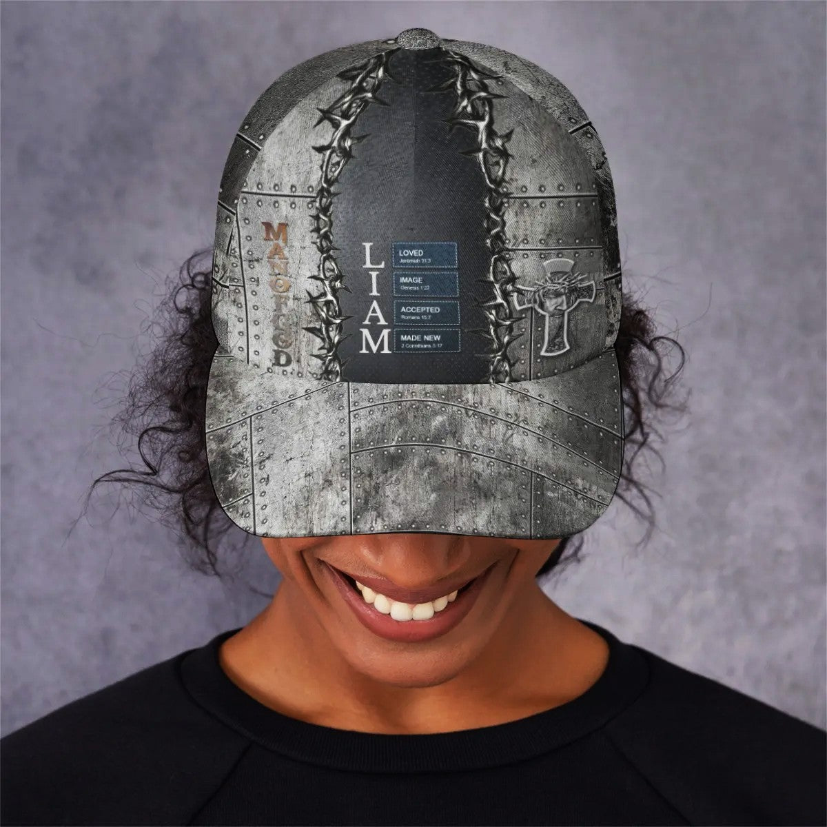 Uncover the sacred meaning of your name – Man Of GOD – Personalized Christian Cap with Name & Bible Verses