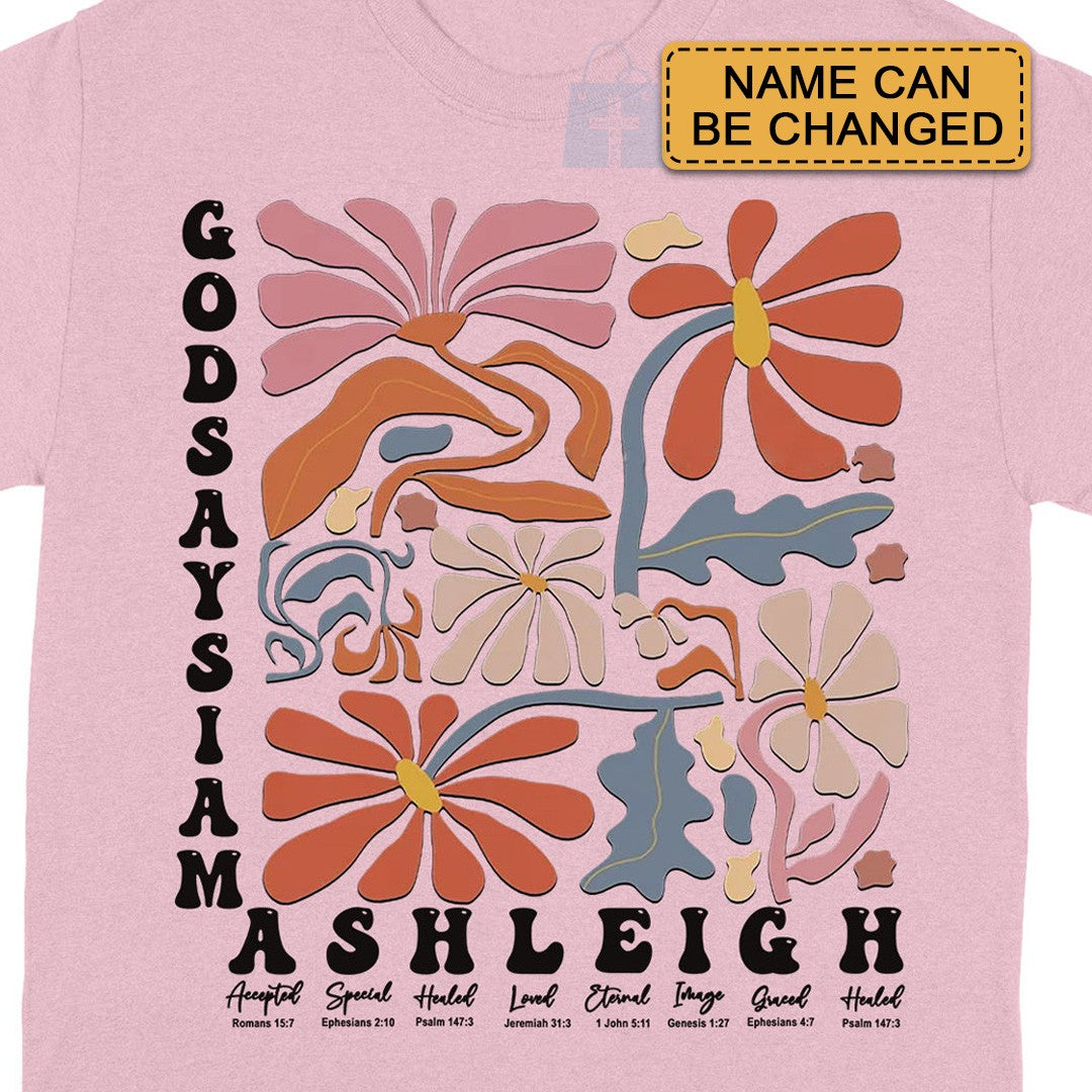 CHRISTIANARTBAG Personalized T-Shirt : Uncover the sacred meaning of your name - GOD Says I Am - Personalized T-Shirt - CAB014525