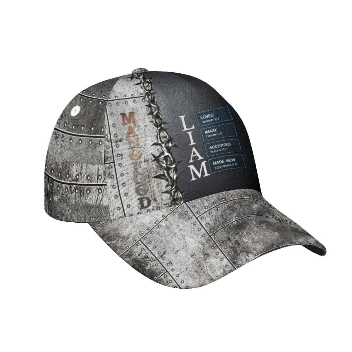 Uncover the sacred meaning of your name – Man Of GOD – Personalized Christian Cap with Name & Bible Verses