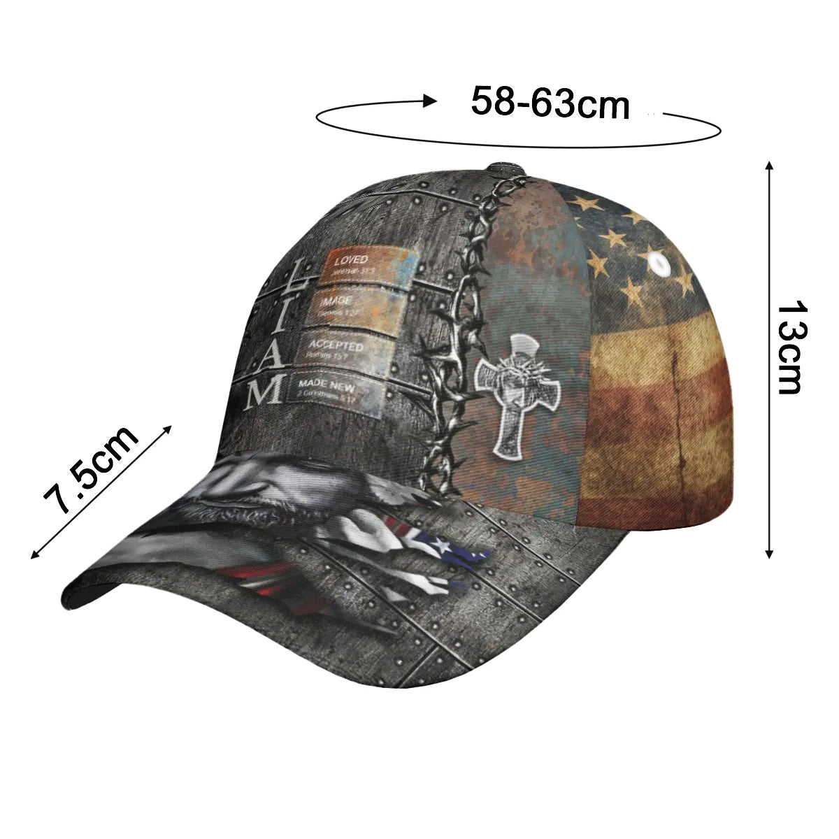 Uncover the sacred meaning of your name – Man Of GOD – Personalized Christian Cap with Name & Bible Verses CAB01150725