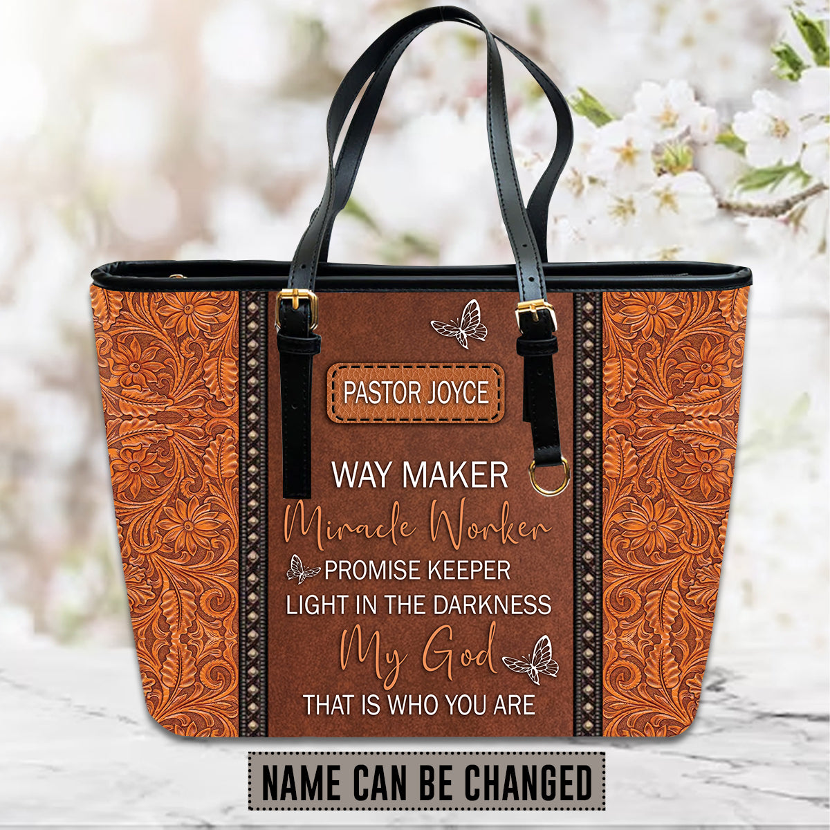 Christianartbag Shoulder Bag, Way Maker Miracle Worker Leather Shoulder Bag, Personalized Shoulder Bag, Gift For Women, CAB01091023. - Christian Art Bag