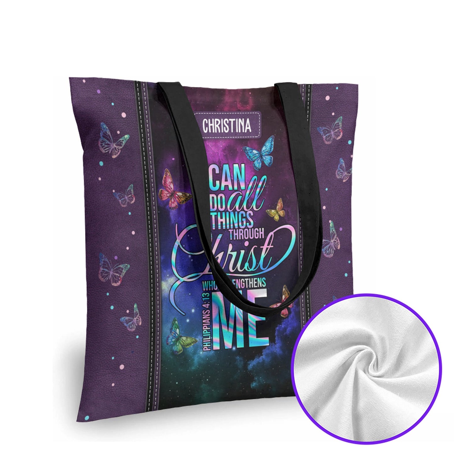 Christianart Designer Handbags, I Can Do All Things Through Christ Philippians 4:13, Personalized Gifts, Gifts for Women, Christmas Gift.