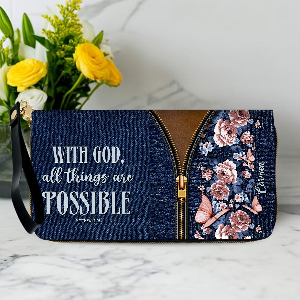 Christianartbag Handbag, With God All Things Are Possible Matthew 19:26, Personalized Gifts, Gifts for Women, Christmas Gift.
