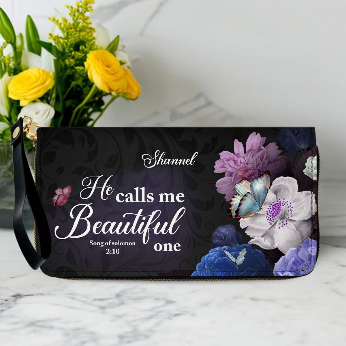 Christianart Handbag, Personalized Hand Bag, Solomon 2:10, He Calls Me Beautiful One, Personalized Gifts, Gifts for Women.
