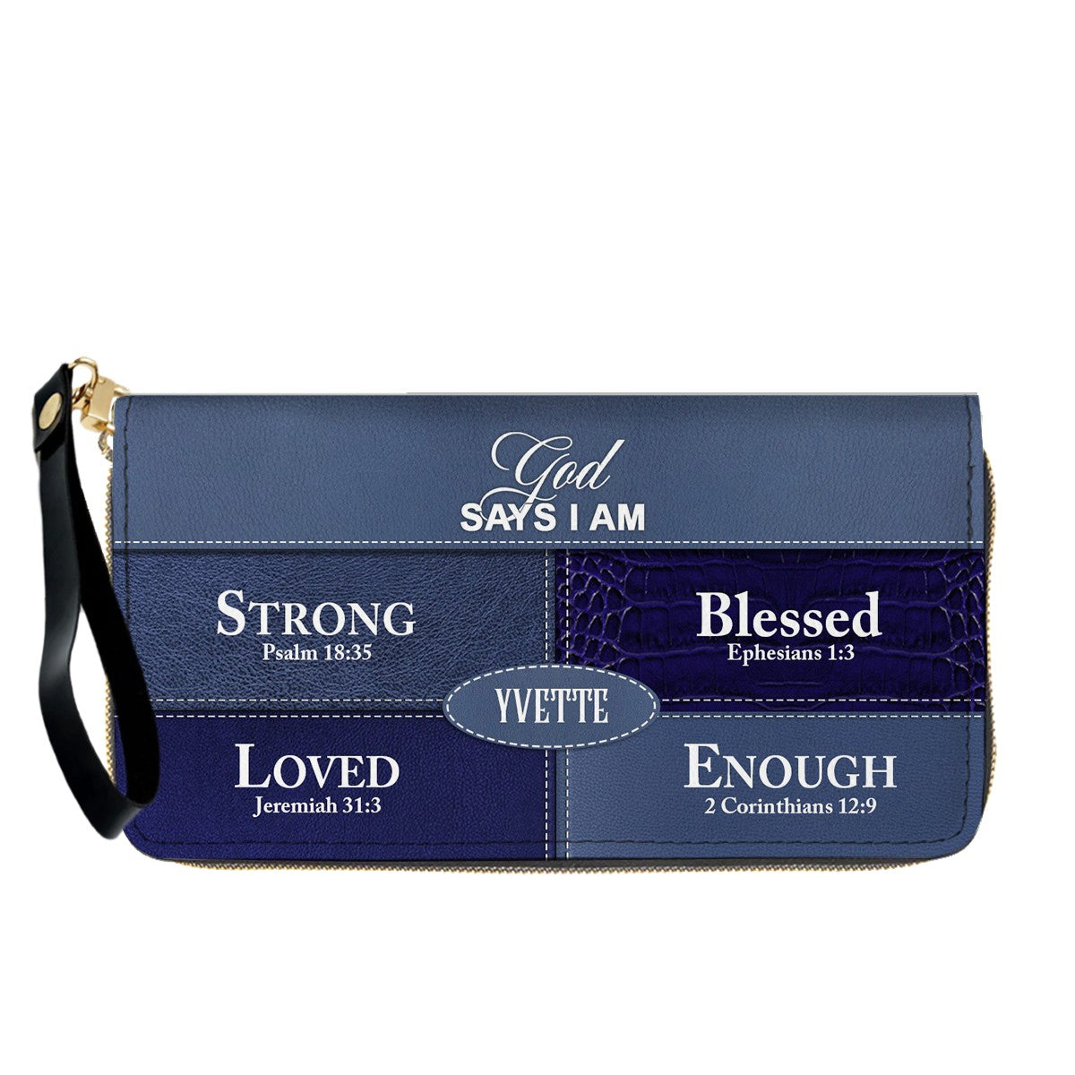 Personalized “God Says I Am” Leather Handbag for Christian Women – Custom Name & Color | CHRISTIANARTBAG 0111725