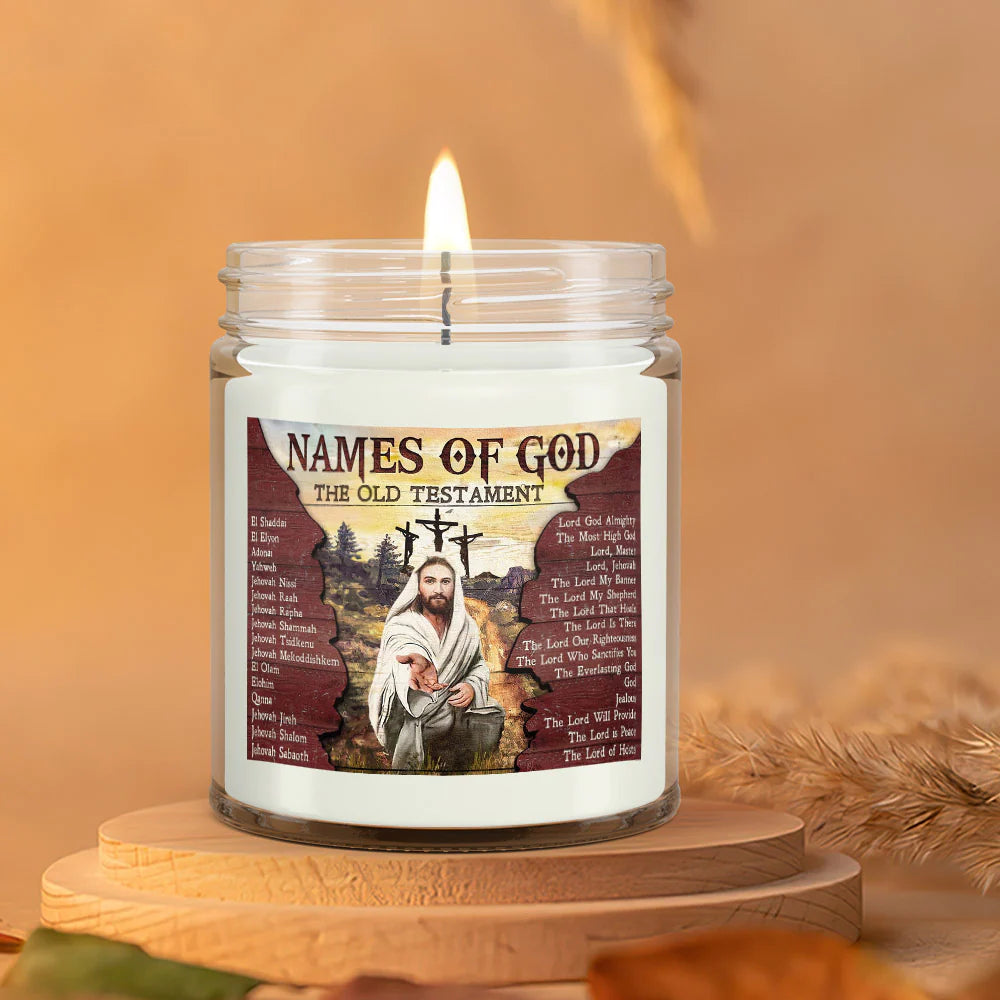 Christianartbag Candles, Names Of God The Old Testament, Christian Candles, Bible Verse Candles, Natural Candle, Soy Wax Candle 9oz, Christmas Gift. - Christian Art Bag