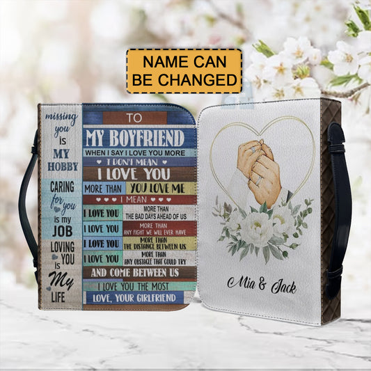 Christianartbag Bible Cover, To My Boyfriend Bible Cover, Personalized Bible Cover, Gift For Boyfriend, Christian Gifts, CAB08081223. - Christian Art Bag