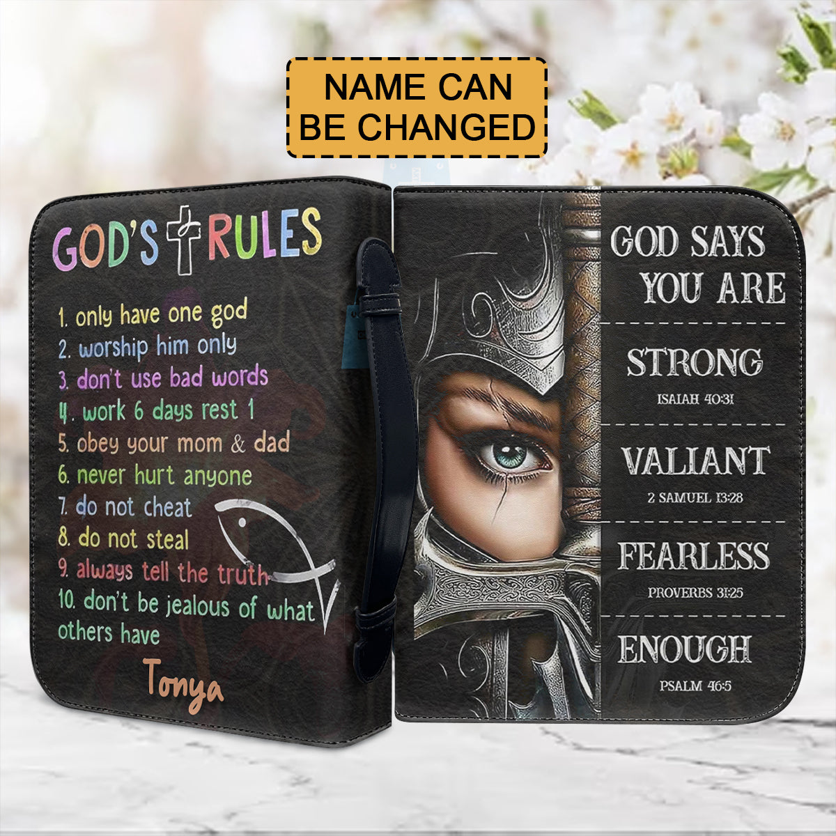 Christianartbag Bible Cover, God Says You Are God's Rules Bible Cover, Personalized Bible Cover, Christian Gifts, CAB01221023. - Christian Art Bag
