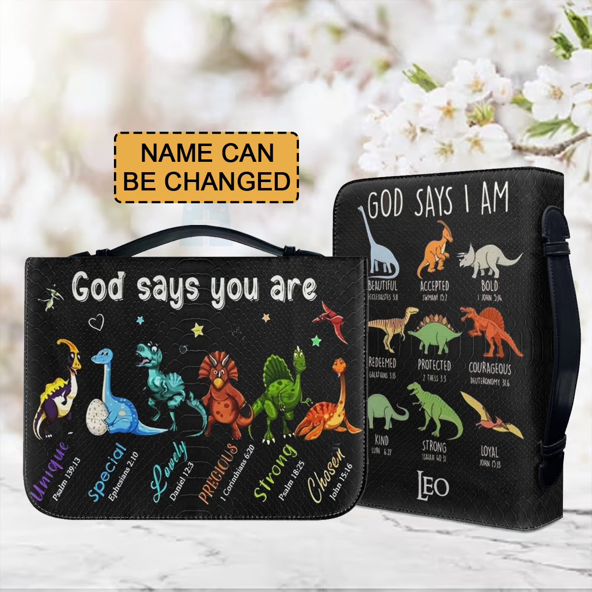 Christianartbag Bible Cover, God Says You Are Bible Cover, Personalized Bible Cover, Dinosaur Bible Cover, Bible Cover For Kids, Christian Gifts, CAB01271123. - Christian Art Bag