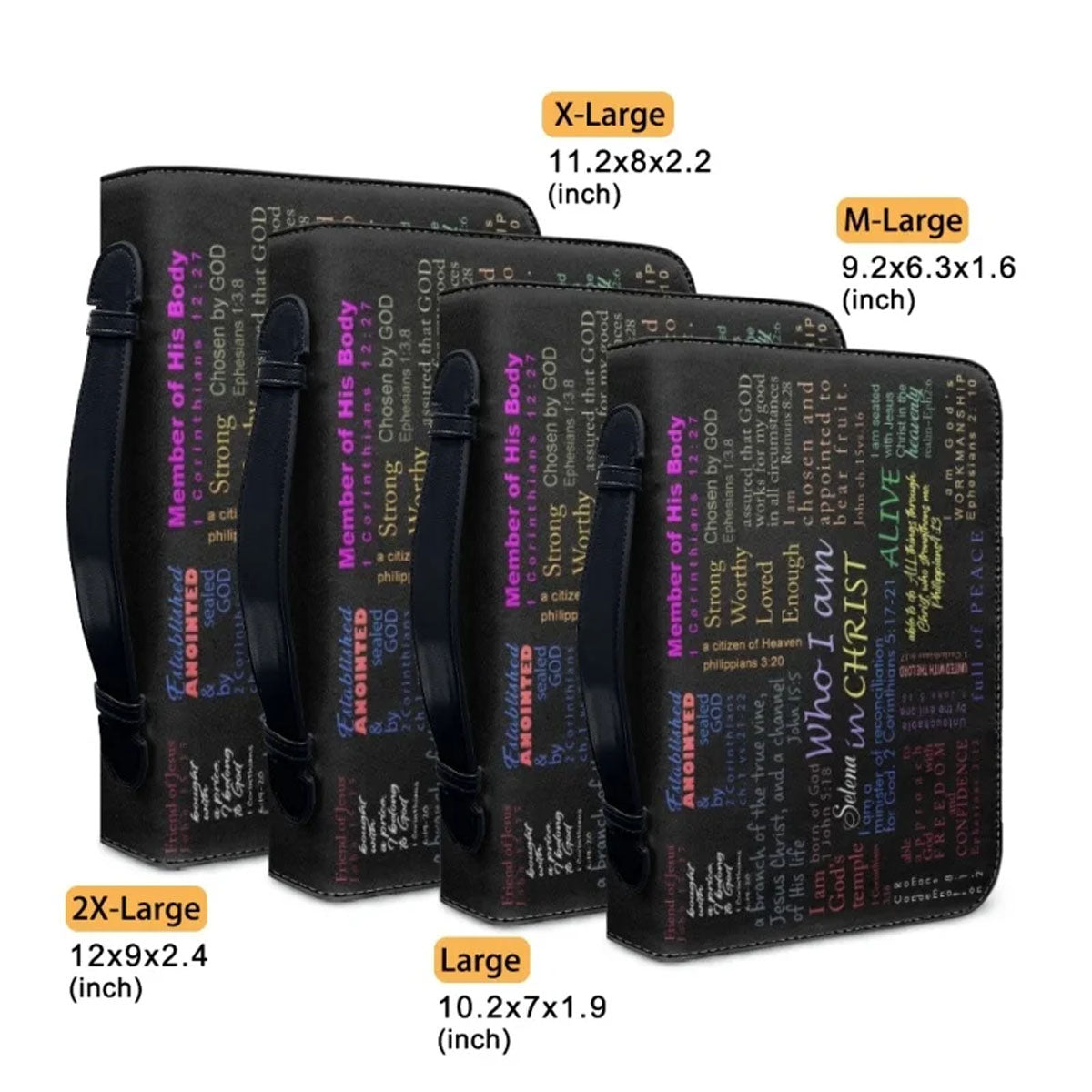 Christianartbag Bible Cover, Who I Am In Christ Bible Cover, Personalized Bible Cover, Mom Bible Cover, Mother Days Gifts, CAB221223. - Christian Art Bag