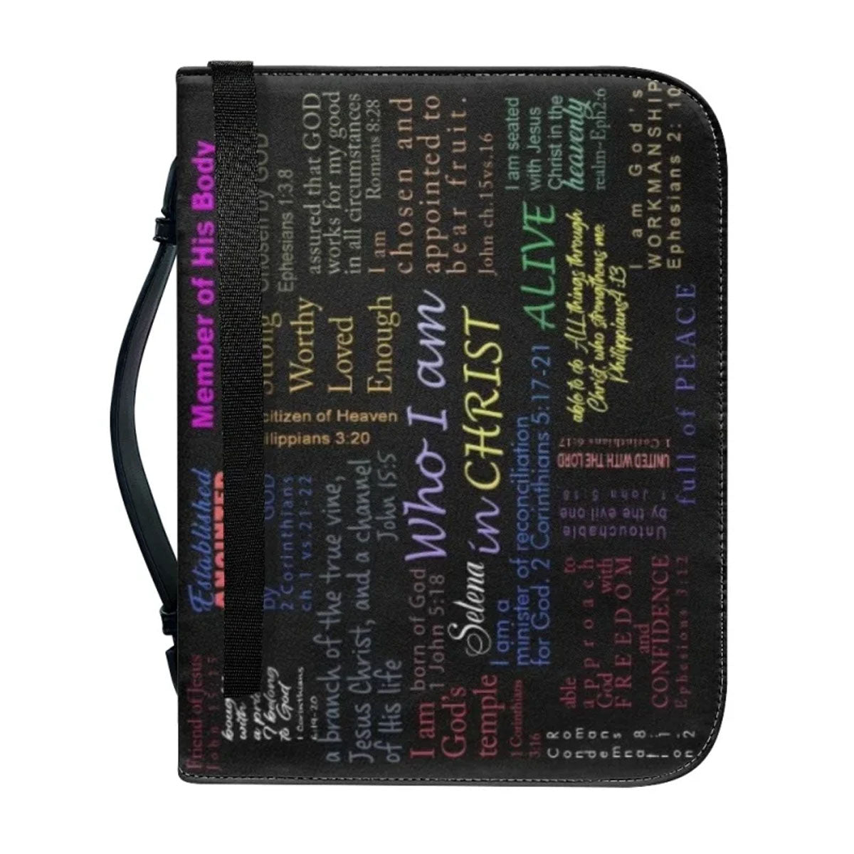 Christianartbag Bible Cover, Who I Am In Christ Bible Cover, Personalized Bible Cover, Mom Bible Cover, Mother Days Gifts, CAB221223. - Christian Art Bag
