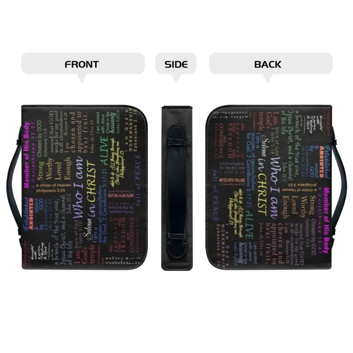 Christianartbag Bible Cover, Who I Am In Christ Bible Cover, Personalized Bible Cover, Mom Bible Cover, Mother Days Gifts, CAB221223. - Christian Art Bag