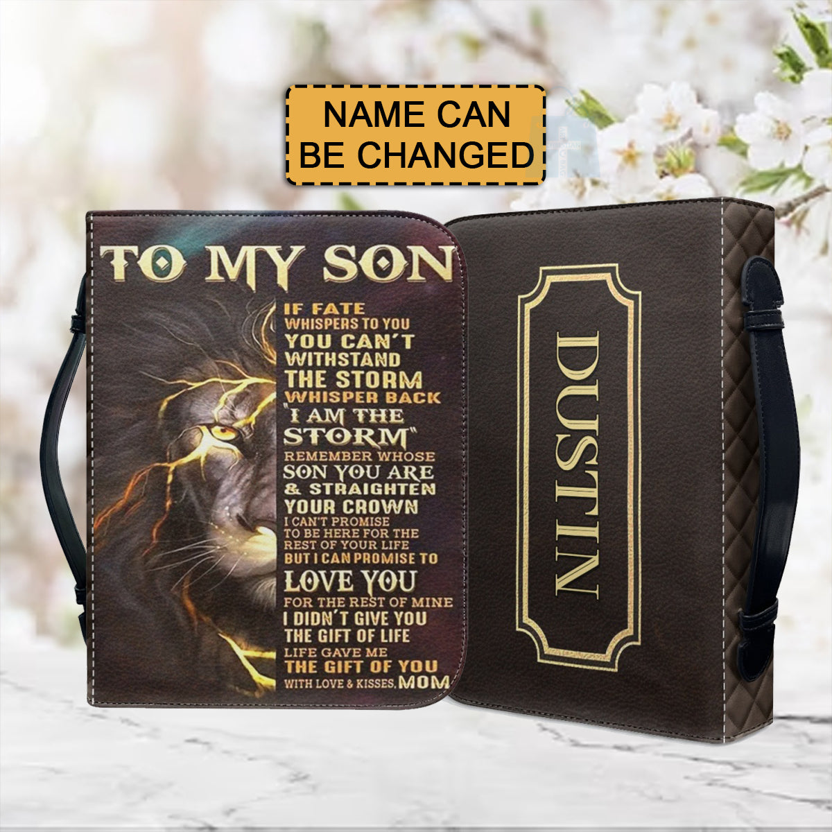 Christianartbag Bible Cover, To My Son From Mom Bible Cover, Personalized Bible Cover, Art Design Bible Cover, Christian Gifts, CAB06061223. - Christian Art Bag