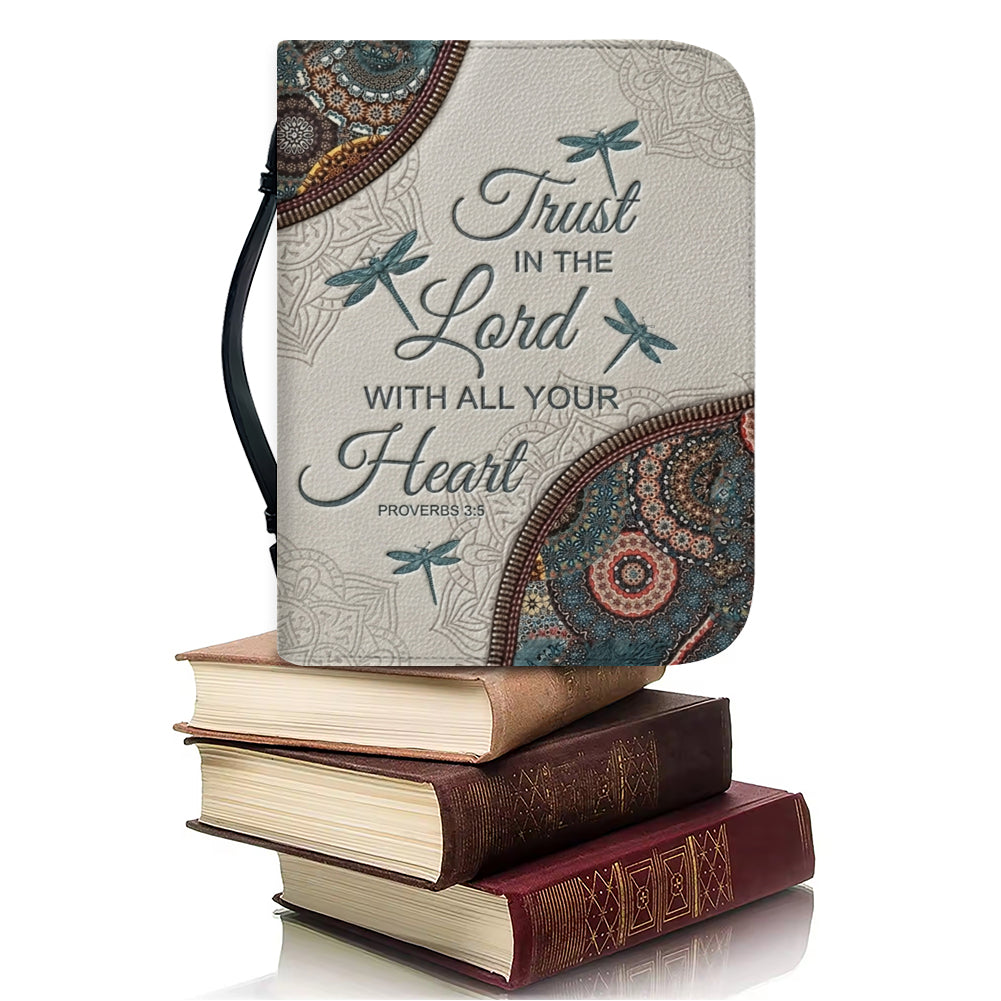 Christianart Bible Cover - Elegant Dragonfly Bible Cover with Inspirational Verse - CABBBCV24060324.