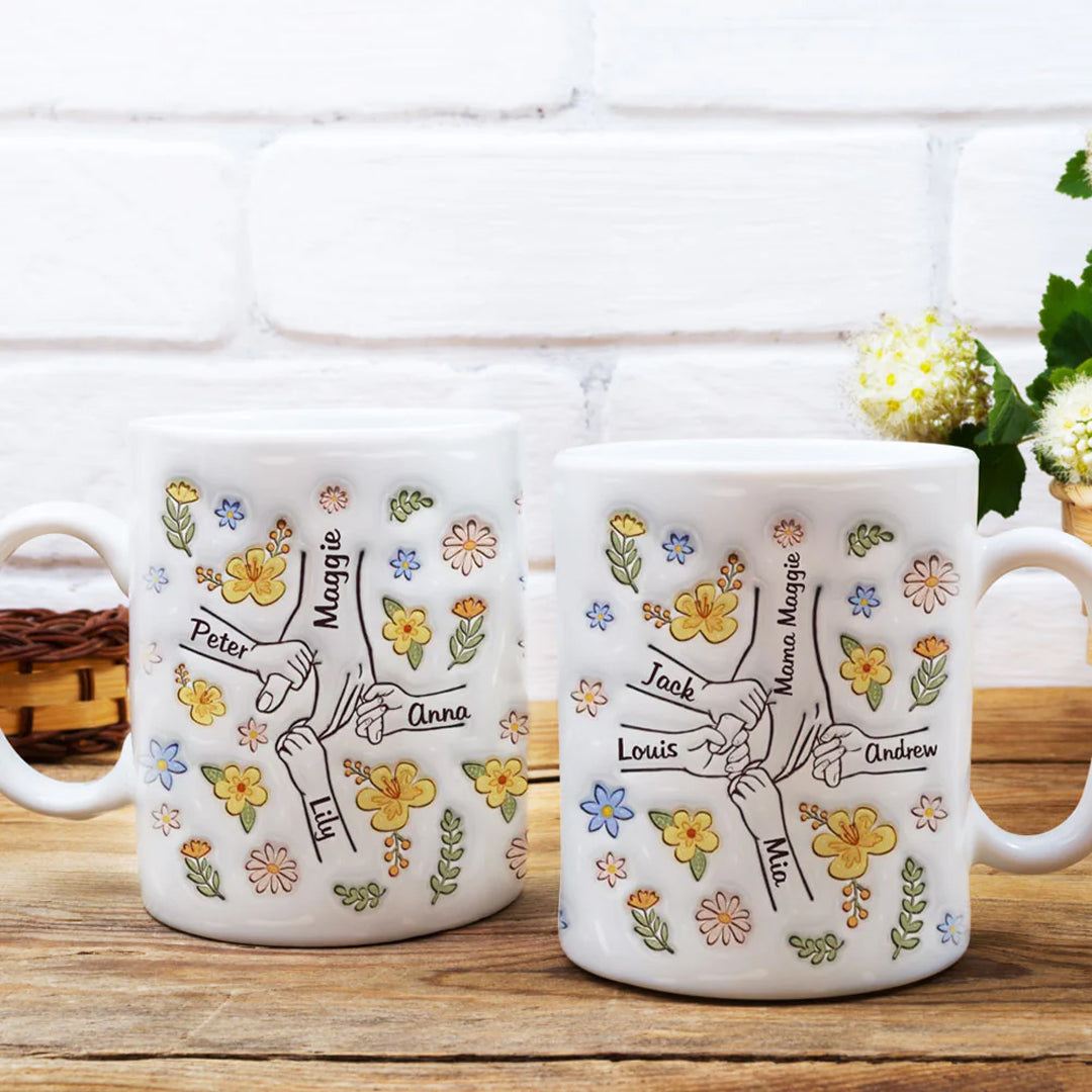 Christianartbag Drinkware, Hand In Hand, Also Heart In Heart - Personalized Custom 3D Inflated Mug , Personalized Mug, CABM01230424.