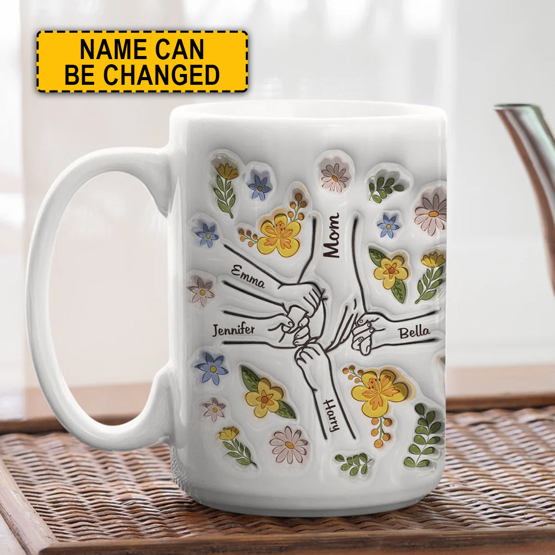 Christianartbag Drinkware, Hand In Hand, Also Heart In Heart - Personalized Custom 3D Inflated Mug , Personalized Mug, CABM01230424.
