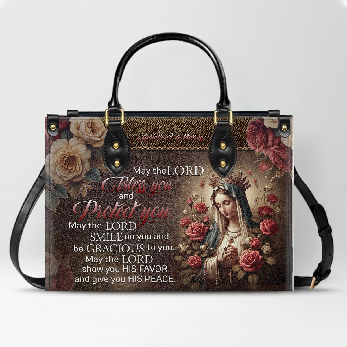 Custom Engraved Leather Handbag - Elegance & Faith Combined - CHRISTIANARTBAG CABLTHB01031226