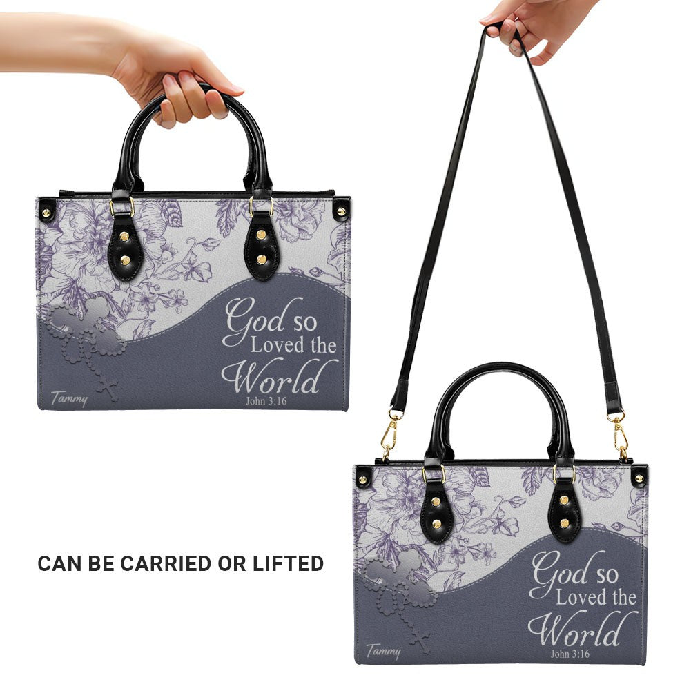 Custom Leather Handbag for Women – Personalized Name & Favorite Bible Verse | CHRISTIANARTBAG