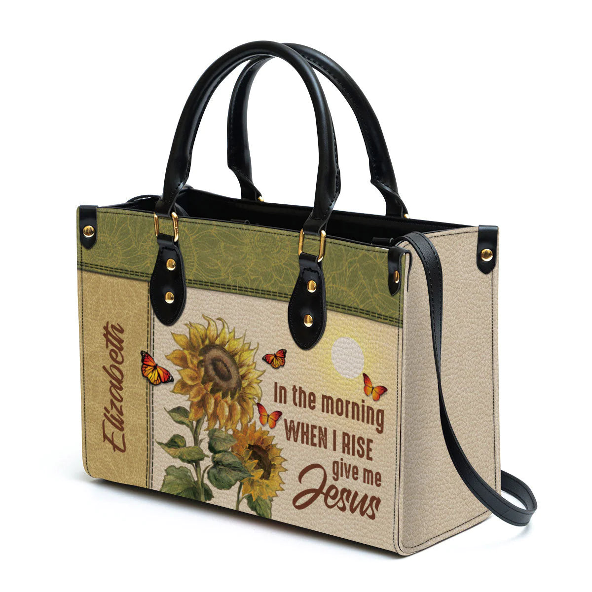 Christianartbag Handbag, In The Morning When I Rise Give Me Jesus, Personalized Gifts, Gifts for Women, Christmas Gift. - Christian Art Bag