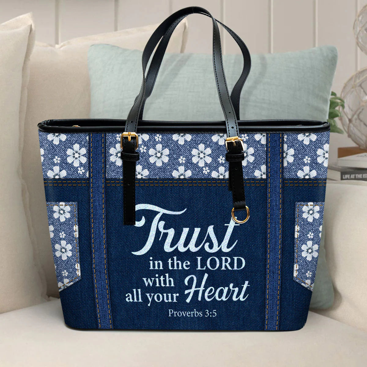 Christianart Handbag, Trust In The Lord With All Your Heart, Personalized Gifts, Gifts for Women. - Christian Art Bag