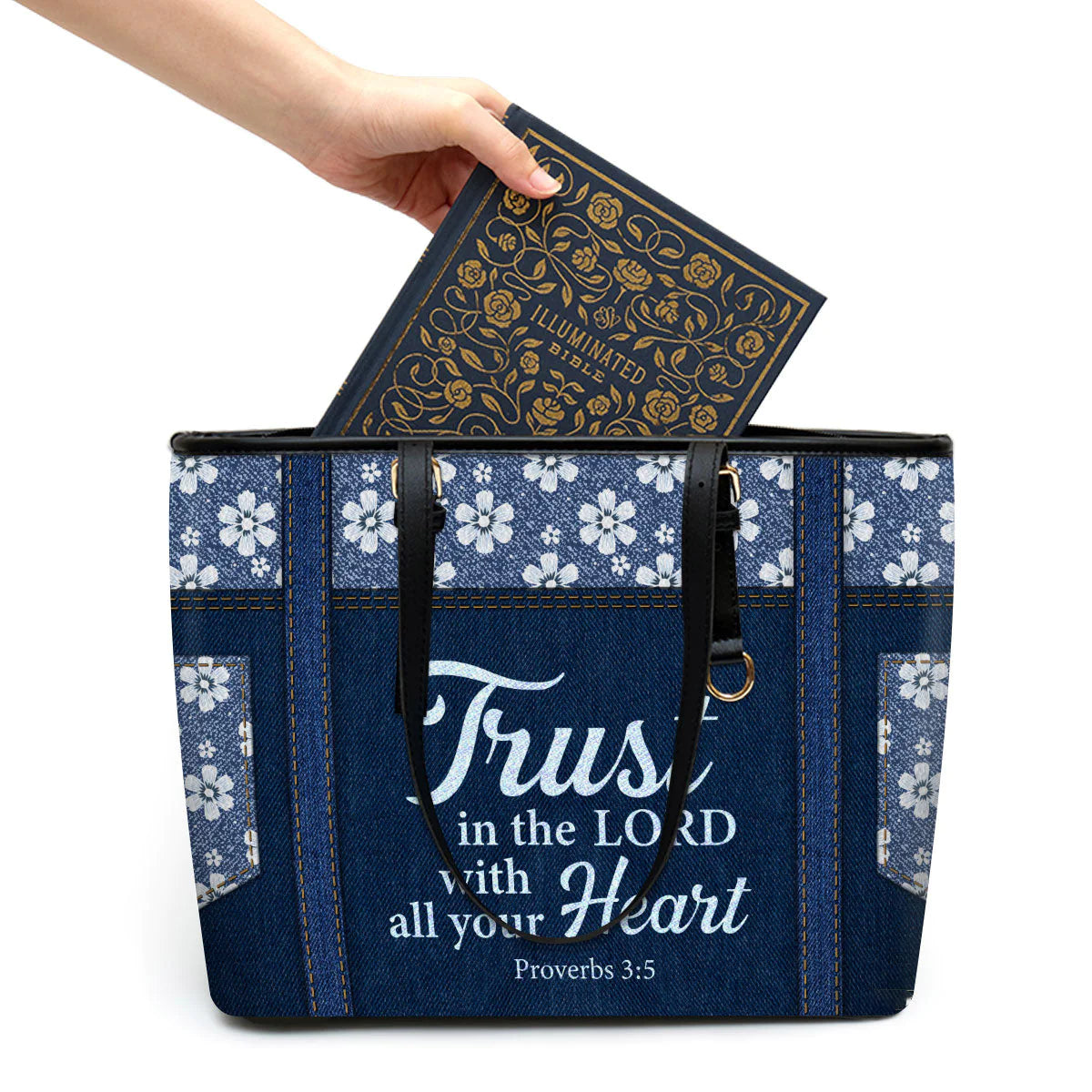 Christianart Handbag, Trust In The Lord With All Your Heart, Personalized Gifts, Gifts for Women. - Christian Art Bag
