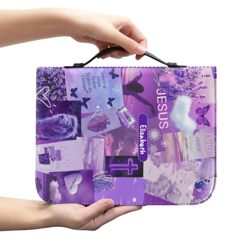 Christianartbag Bible Cover, My Bible Affirmations Personalized Bible Cover, Personalized Bible Cover, Purple Bible Cover, Christmas Gift, CABBBCV06160823. - Christian Art Bag