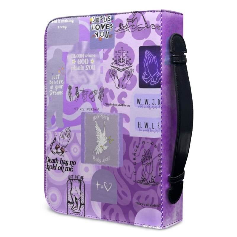 Christianartbag Bible Cover, My Bible Affirmations Personalized Bible Cover, Personalized Bible Cover, Purple Bible Cover, Christmas Gift, CABBBCV06160823. - Christian Art Bag