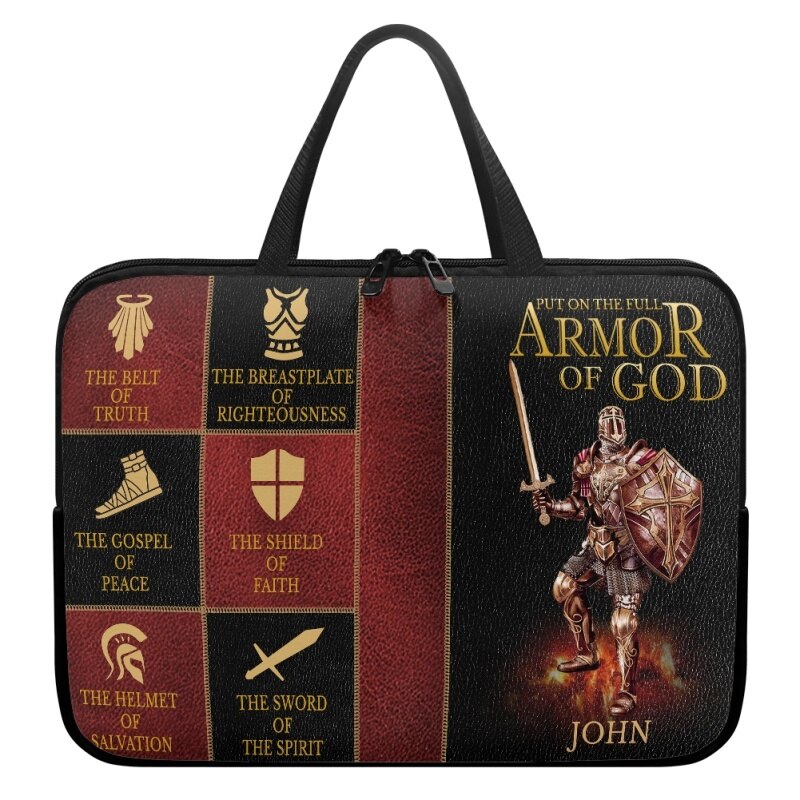 Christianartbag Laptop Bag, Put On The Full Armor Of God Laptop Bag, Personalized Laptop Bag, Laptop Bag, CABLTB03180823. - Christian Art Bag