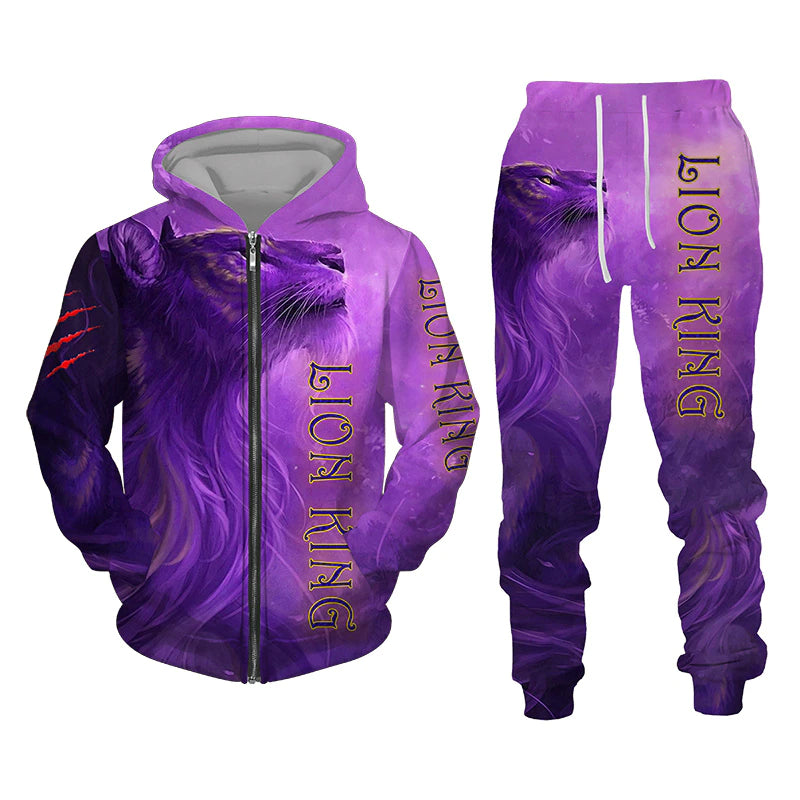 Christianartbag Clothing, Unisex Set Zip Hoodie Lion King 3D, Christian 3D T-Shirt, Christian 3D Hoodie, Christian 3D Sweater, Personalized Hoodies. - Christian Art Bag