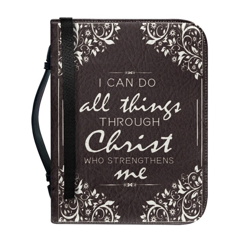 Christianartbag Bible Cover, I Can Do All Things Through Christ Bible Cover, Personalized Bible Cover, Gifts For Women, Christmas Gift, CABBBCV01080823. - Christian Art Bag