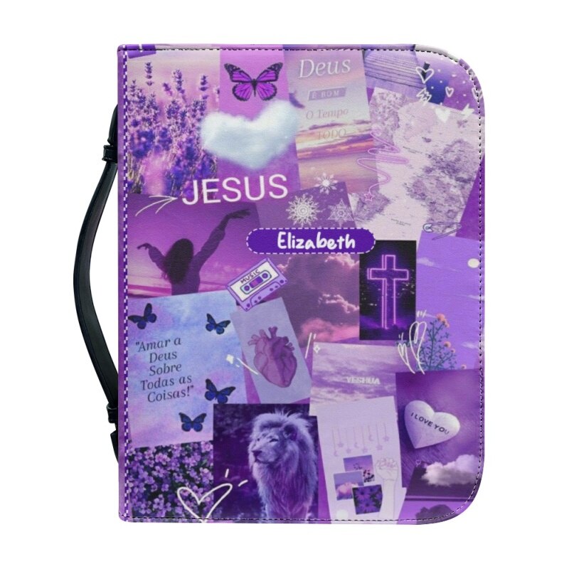 Christianartbag Bible Cover, My Bible Affirmations Personalized Bible Cover, Personalized Bible Cover, Purple Bible Cover, Christmas Gift, CABBBCV06160823. - Christian Art Bag