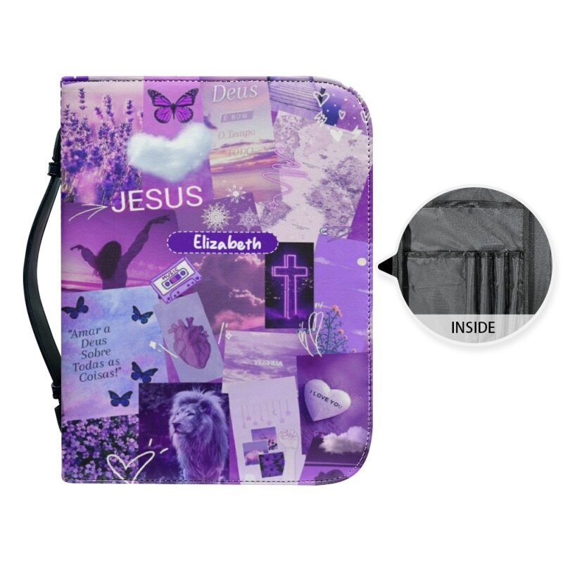 Christianartbag Bible Cover, My Bible Affirmations Personalized Bible Cover, Personalized Bible Cover, Purple Bible Cover, Christmas Gift, CABBBCV06160823. - Christian Art Bag