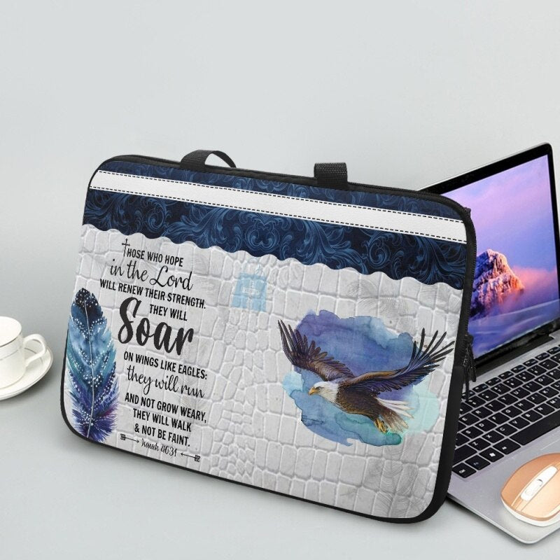 Christianartbag Laptop Bag, Those Who Hope In The Lord Laptop Bag, Personalized Laptop Bag, Laptop Bag, CABLTB01180823. - Christian Art Bag