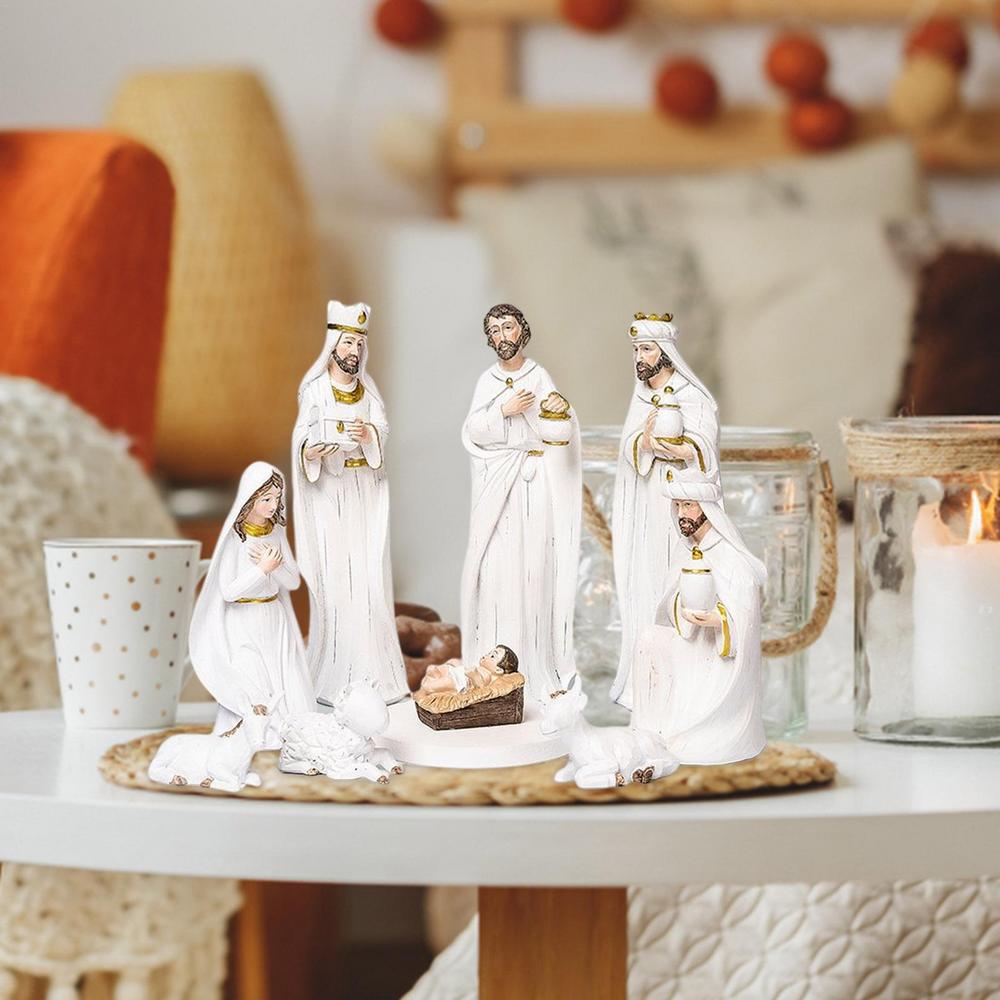 Christianartbag Home Decor, Birth Christmas Crib Nativity Scene Figures Catholic Christian Decor Home Decoration Orthodox Manger Church Utensils Jesus - Christian Art Bag
