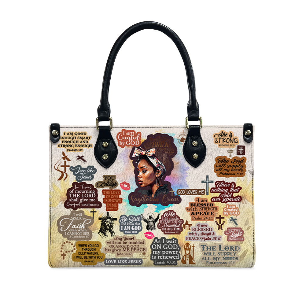 Christianartbag Handbags, Personalized Designs with Women of Color, Bible Verses, and Zodiac Signs – Add Your Name for a Unique Touch, Handbag Design, Black Women Leather Handbag, Gifts for Women, CABLTB01191223. - Christian Art Bag