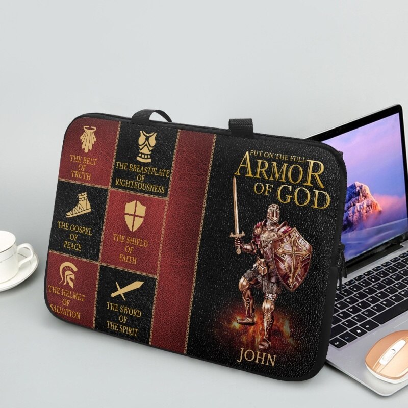 Christianartbag Laptop Bag, Put On The Full Armor Of God Laptop Bag, Personalized Laptop Bag, Laptop Bag, CABLTB03180823. - Christian Art Bag