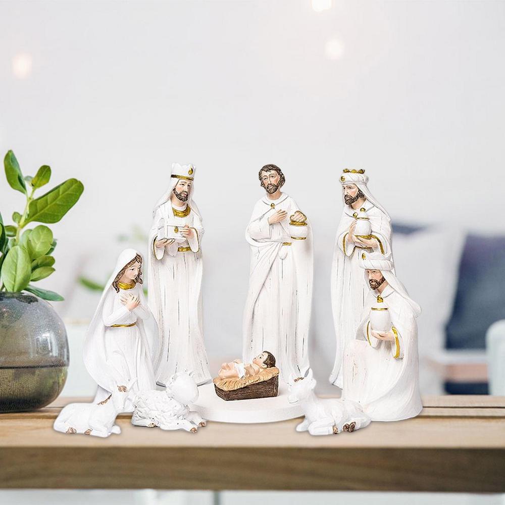 Christianartbag Home Decor, Birth Christmas Crib Nativity Scene Figures Catholic Christian Decor Home Decoration Orthodox Manger Church Utensils Jesus - Christian Art Bag