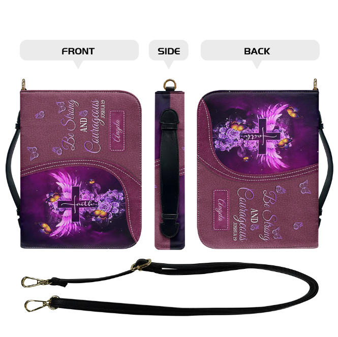 Christianart Designer Handbags, Be Strong and Courageous, Personalized Gifts, Gifts for Women. - Christian Art Bag