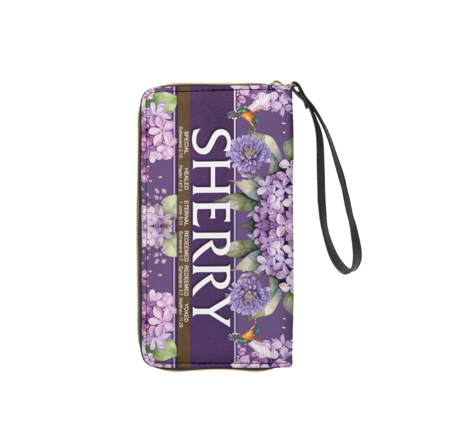 Christianartbag Handbags- Uncover the sacred meaning of your name - Leather Handbag Purple - Personalized Bags - Gifts for Women - Christmas Gift - CABLTB02271024.