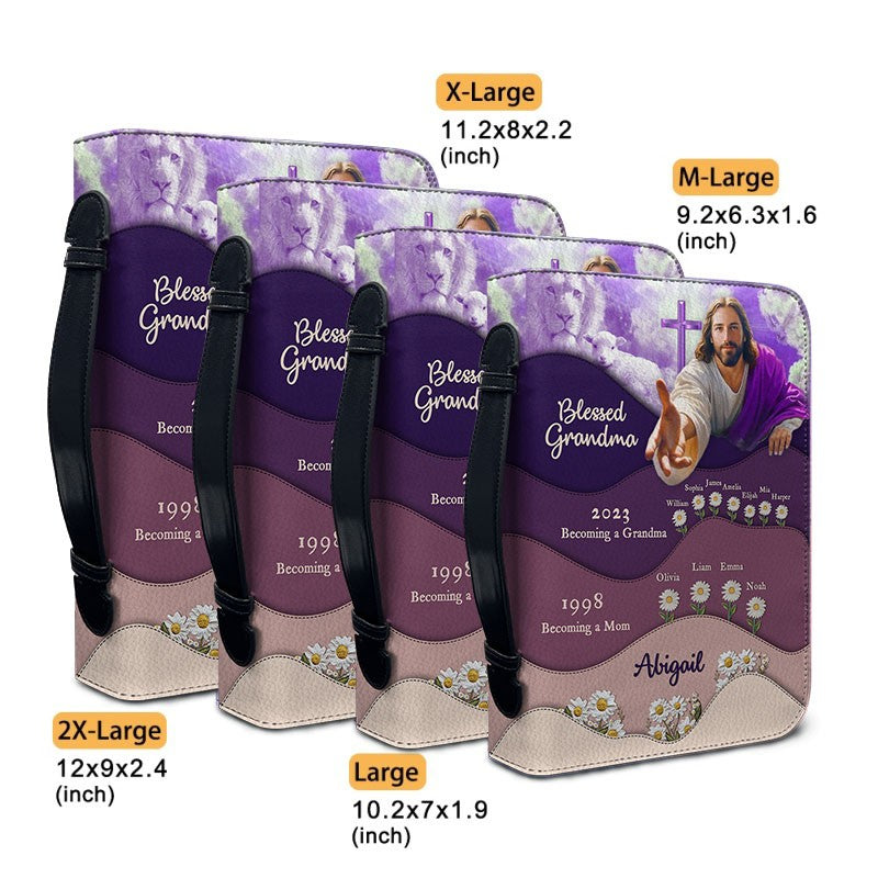 Personalized Bible Cover - Blessed journey of Motherhood and Grandmotherhood - Personalized Bible Cover – Christian Gifts | CHRISTIANARTBAG 014225