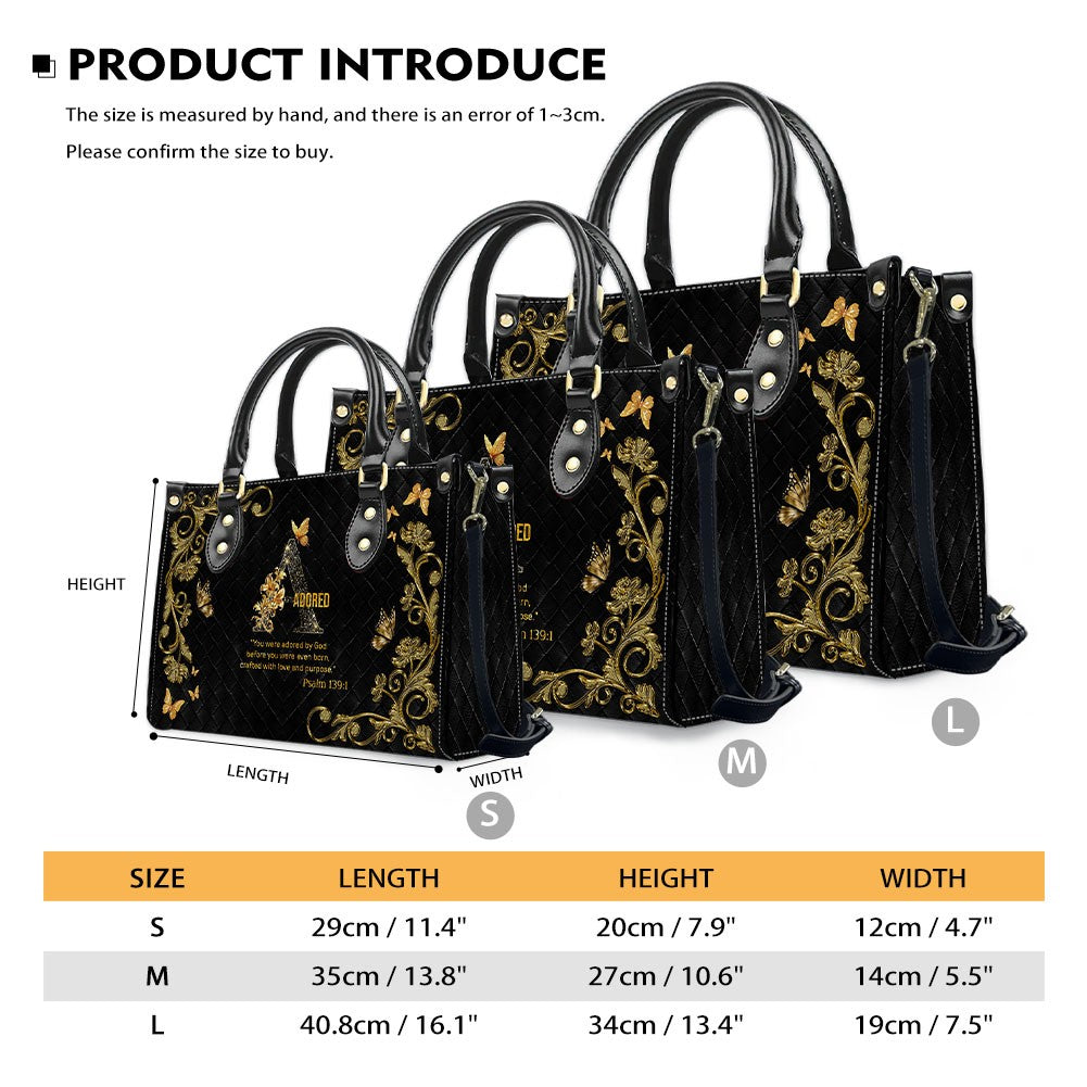 CHRISTIANARTBAG Handbags - Personalized Christian Handbag with Bible Verse – A to Z Alphabet Design – Your Letter, Your Verse, Your Faith – Inspirational Gift for Moms - CABLTB01062425