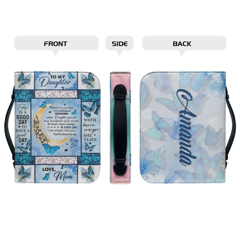 Christianartbag Bible Cover, To My Daughter From Mom Bible Cover, Personalized Bible Cover, Art Design Bible Cover, Christian Gifts, CAB01071223. - Christian Art Bag