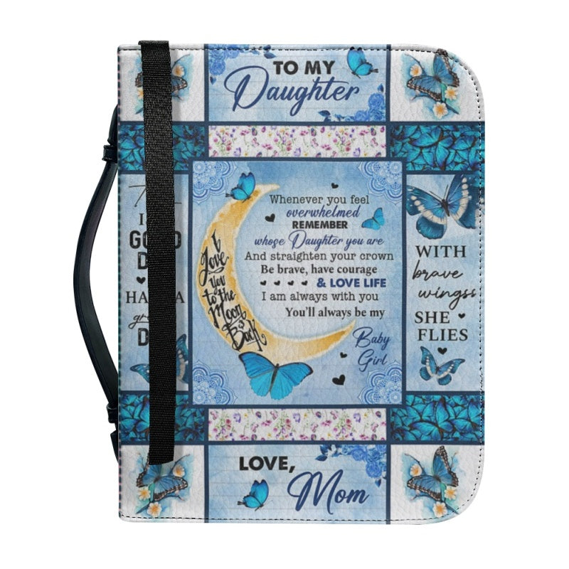 Christianartbag Bible Cover, To My Daughter From Mom Bible Cover, Personalized Bible Cover, Art Design Bible Cover, Christian Gifts, CAB01071223. - Christian Art Bag