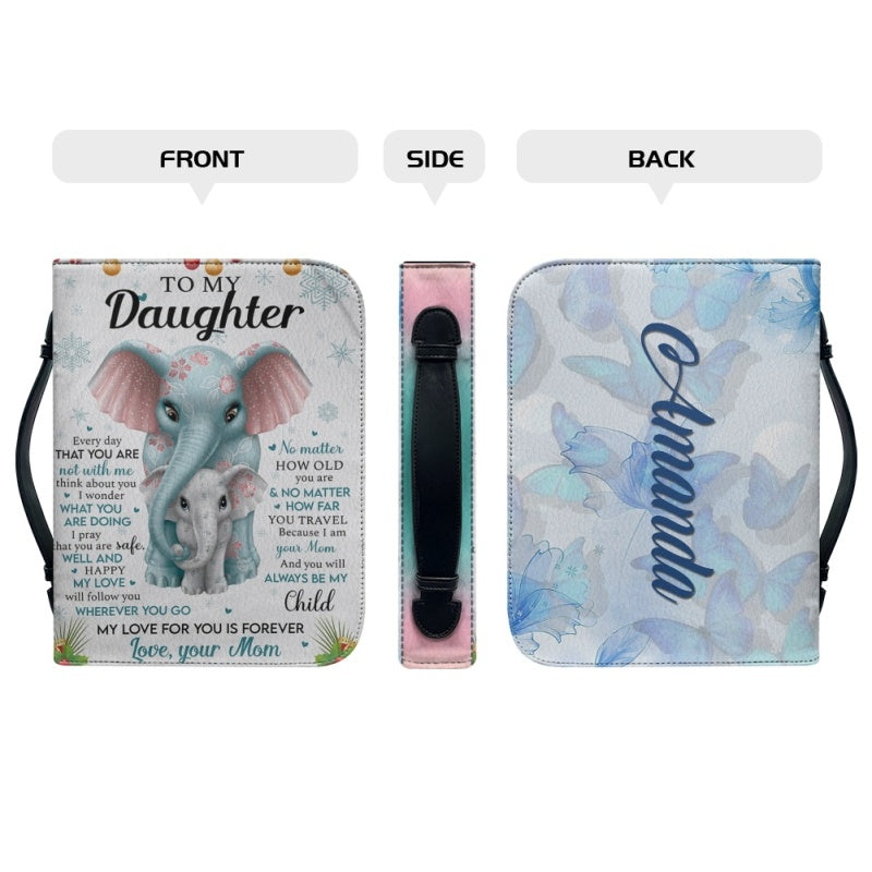 Christianartbag Bible Cover, To My Daughter From Mom Bible Cover, Personalized Bible Cover, Art Design Bible Cover, Christian Gifts, CAB09071223. - Christian Art Bag