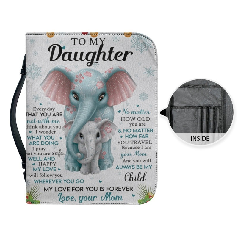 Christianartbag Bible Cover, To My Daughter From Mom Bible Cover, Personalized Bible Cover, Art Design Bible Cover, Christian Gifts, CAB09071223. - Christian Art Bag