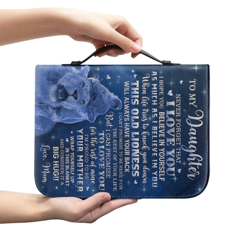 Christianartbag Bible Cover, To My Daughter From Mom Bible Cover, Personalized Bible Cover, Art Design Bible Cover, Christian Gifts, CAB10071223. - Christian Art Bag