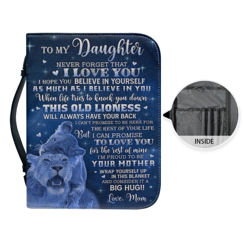Christianartbag Bible Cover, To My Daughter From Mom Bible Cover, Personalized Bible Cover, Art Design Bible Cover, Christian Gifts, CAB10071223. - Christian Art Bag