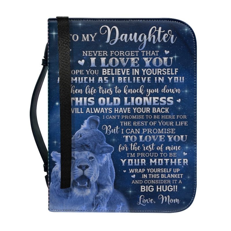 Christianartbag Bible Cover, To My Daughter From Mom Bible Cover, Personalized Bible Cover, Art Design Bible Cover, Christian Gifts, CAB10071223. - Christian Art Bag