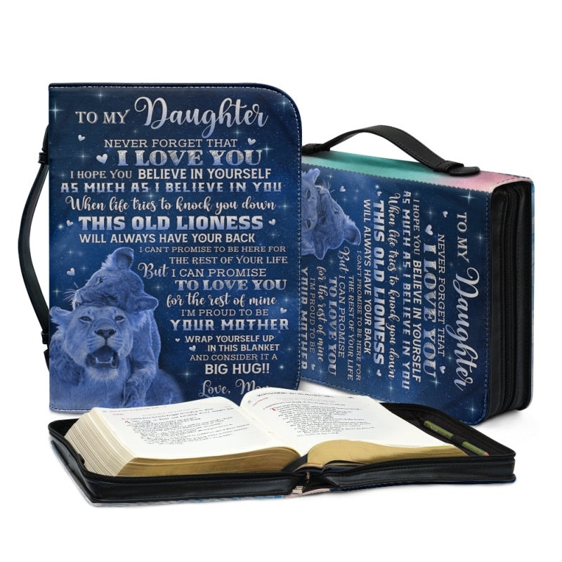 Christianartbag Bible Cover, To My Daughter From Mom Bible Cover, Personalized Bible Cover, Art Design Bible Cover, Christian Gifts, CAB10071223. - Christian Art Bag